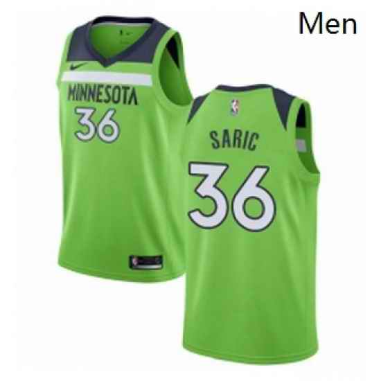 Mens Nike Minnesota Timberwolves 36 Dario Saric Swingman Green NBA Jersey Statement Edition